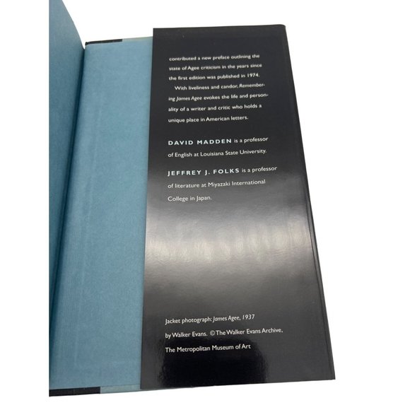 Remembering James Agee Second Edition David Madden & Jeffrey J Folks Signed Book - Picture 6 of 10